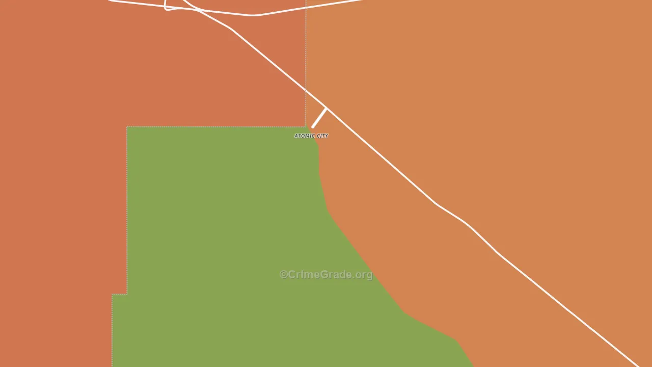 Atomic City, ID Map of Vandalism Rates