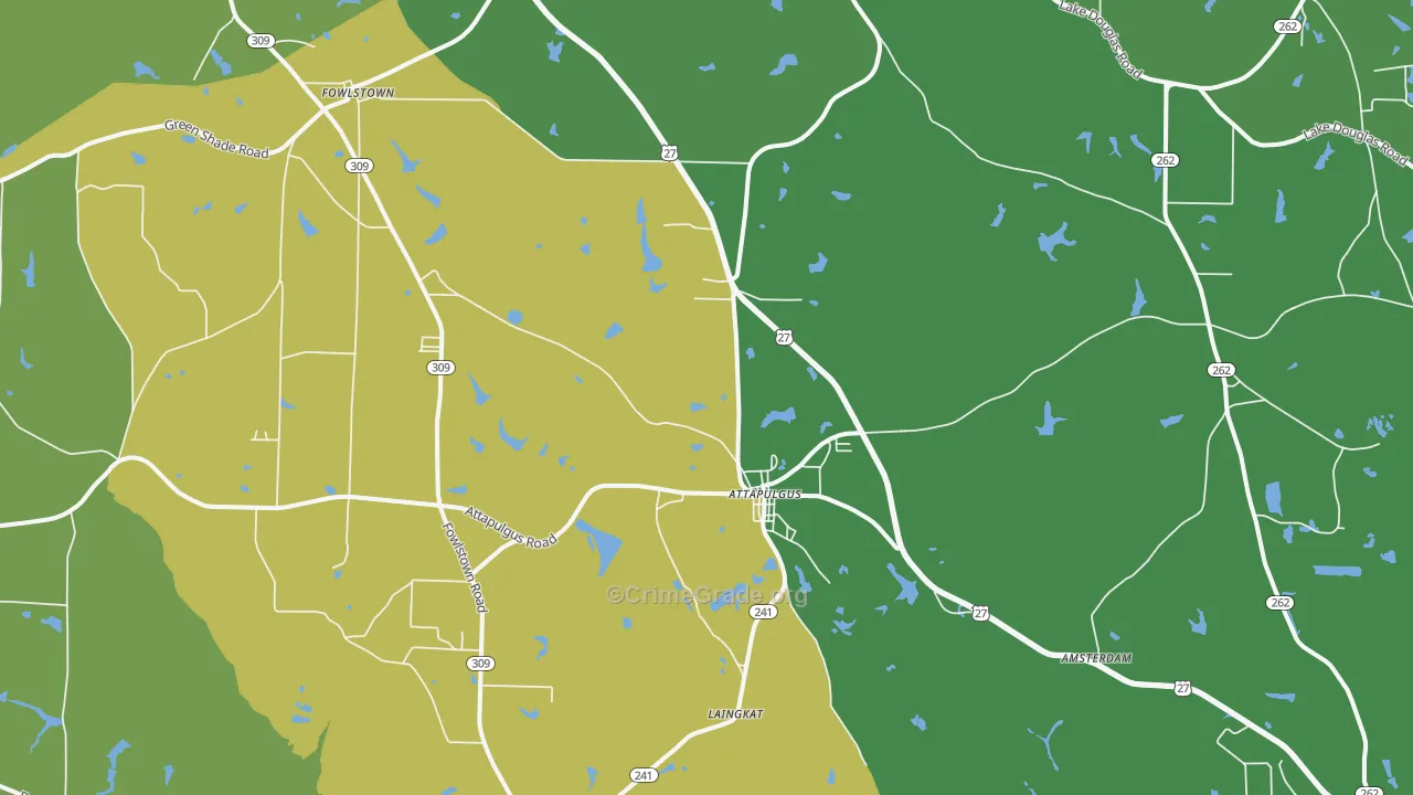 Attapulgus, GA Map of Vandalism Rates