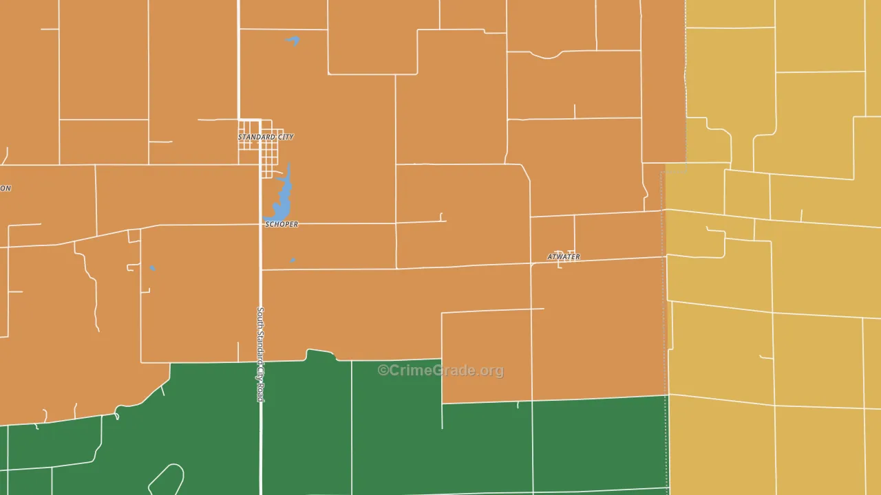Atwater, IL Map of Vandalism Rates