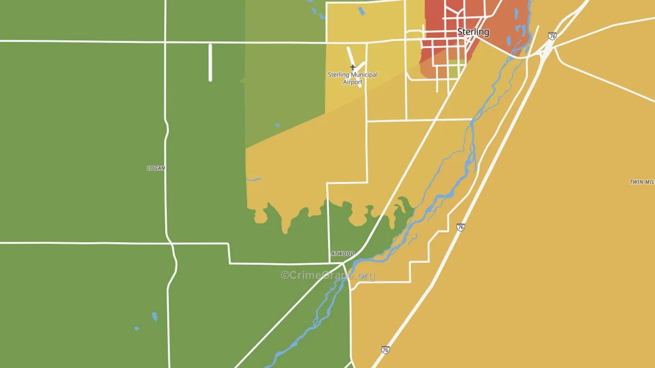 Atwood, CO Map of Vandalism Rates