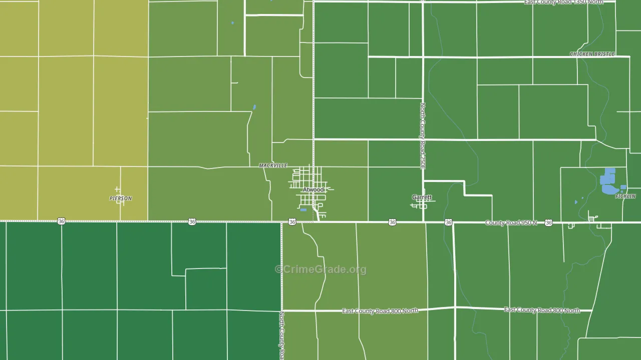 Atwood, IL Map of Vandalism Rates