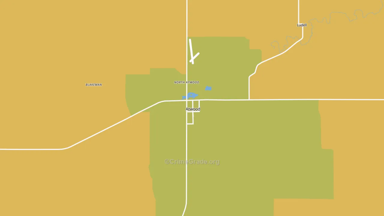 Atwood, KS Map of Vandalism Rates