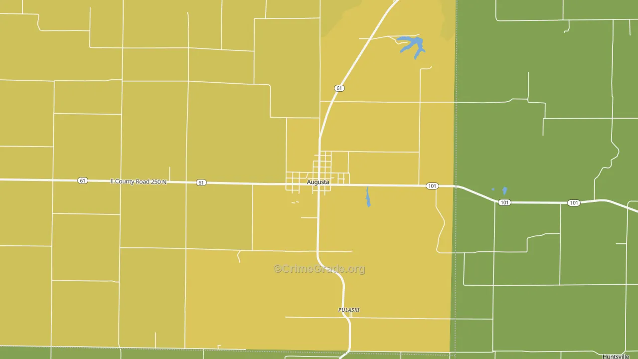 Augusta, IL Map of Vandalism Rates