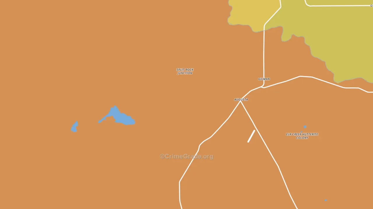 Augusta, MT Map of Vandalism Rates