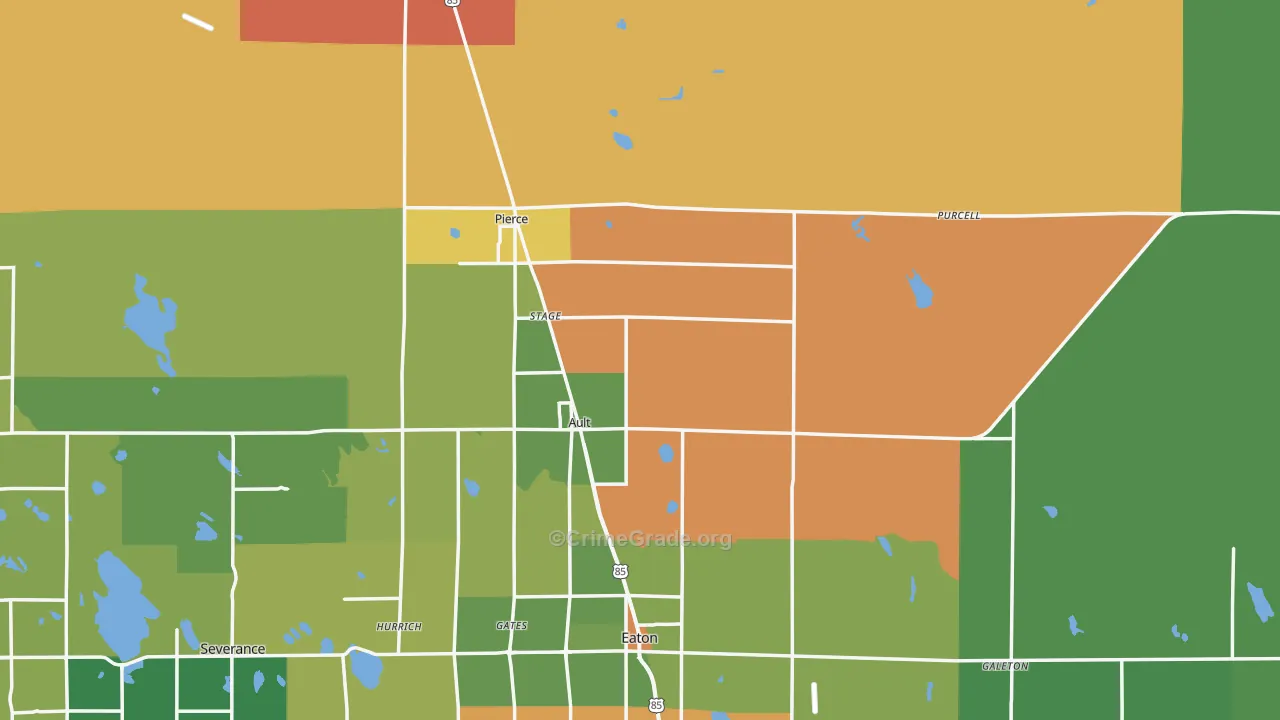 Ault, CO Map of Vandalism Rates