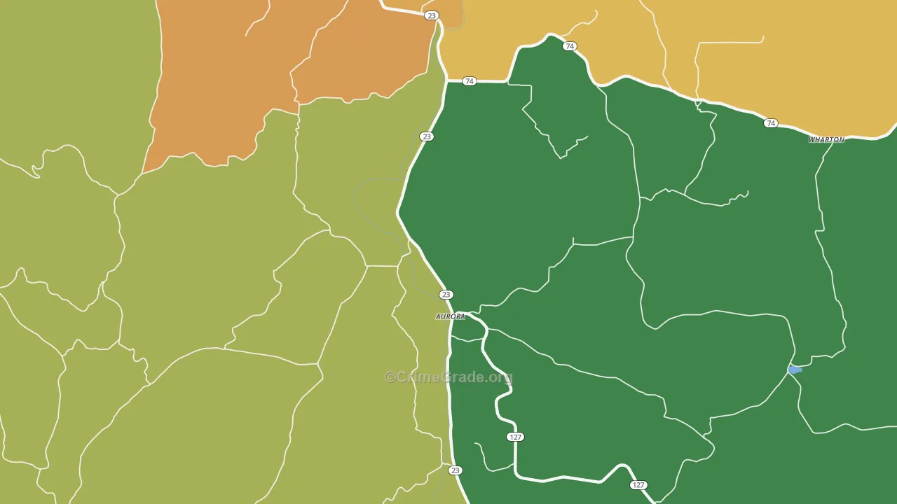 Aurora, AR Map of Vandalism Rates