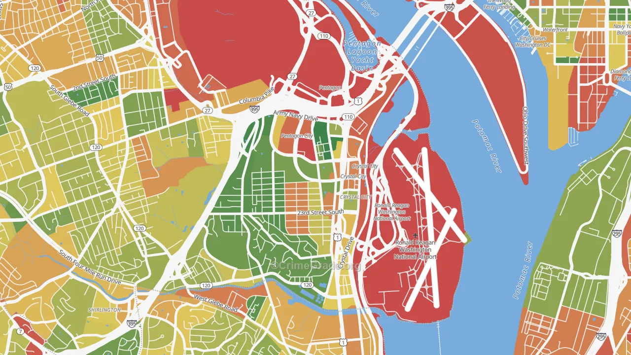 Aurora Highlands, Arlington, VA Map of Vandalism Rates