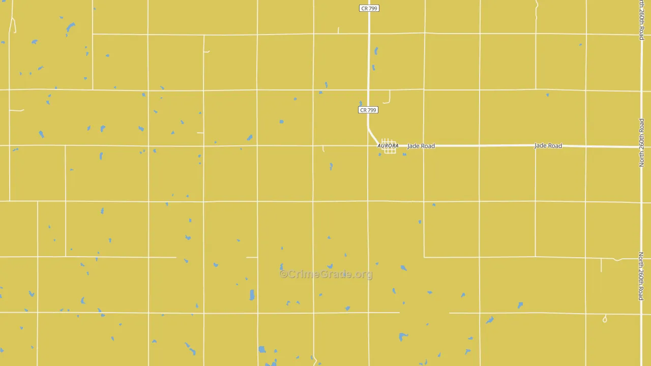 Aurora, KS Map of Vandalism Rates