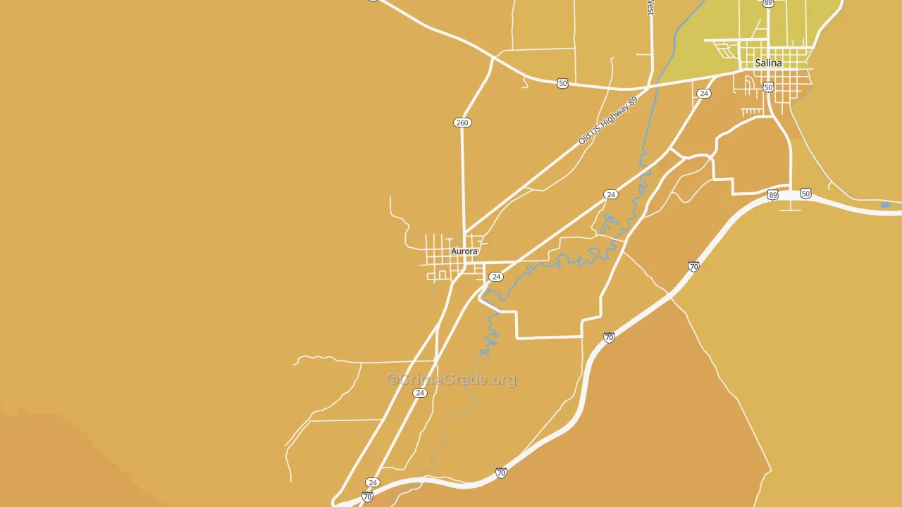 Aurora, UT Map of Vandalism Rates