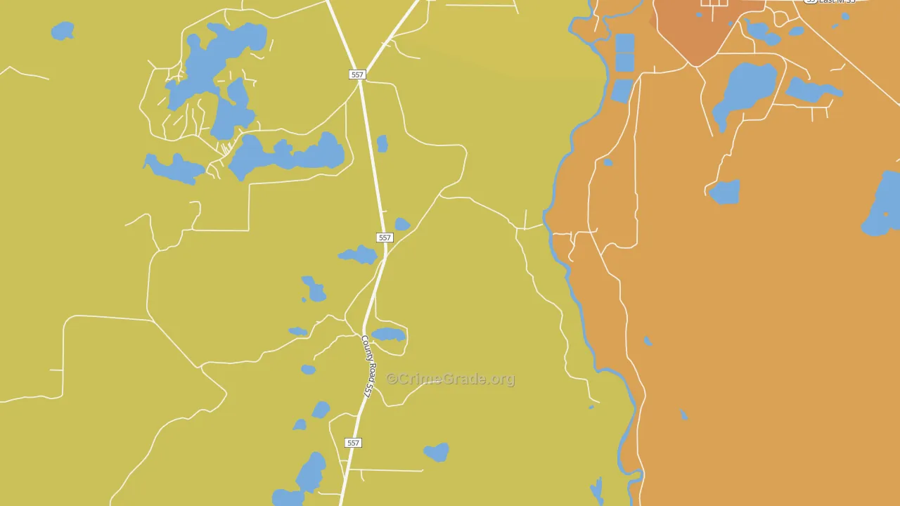Austin, MI Map of Vandalism Rates