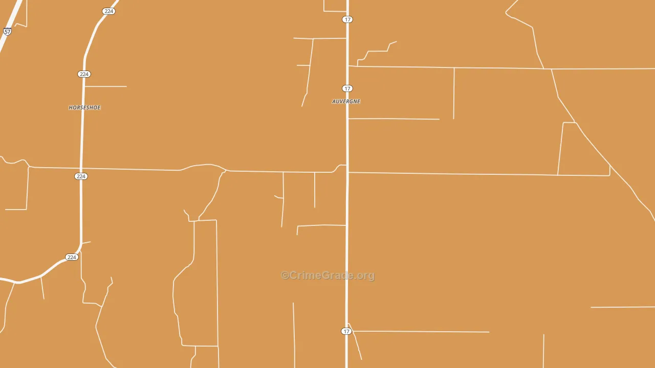 Auvergne, AR Map of Vandalism Rates