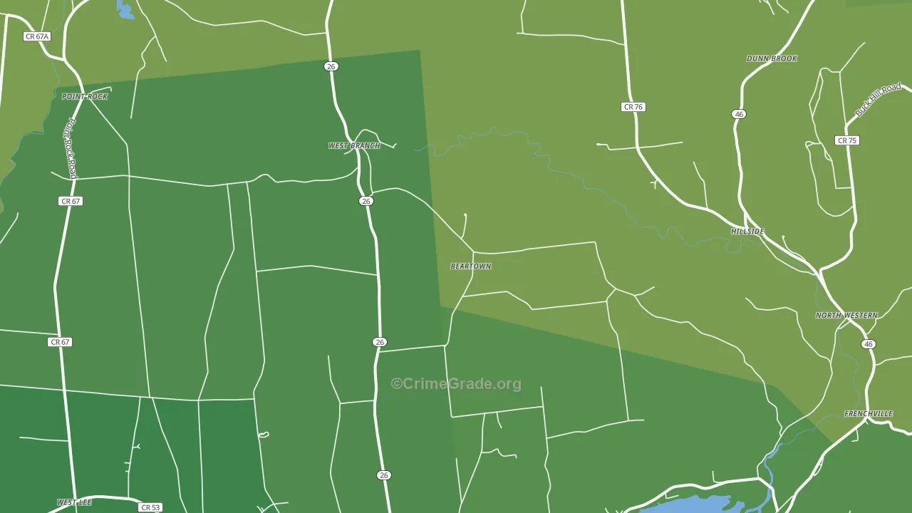 Ava, NY Map of Vandalism Rates