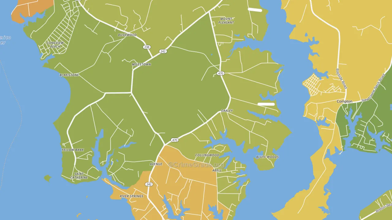 Avenue, MD Map of Vandalism Rates