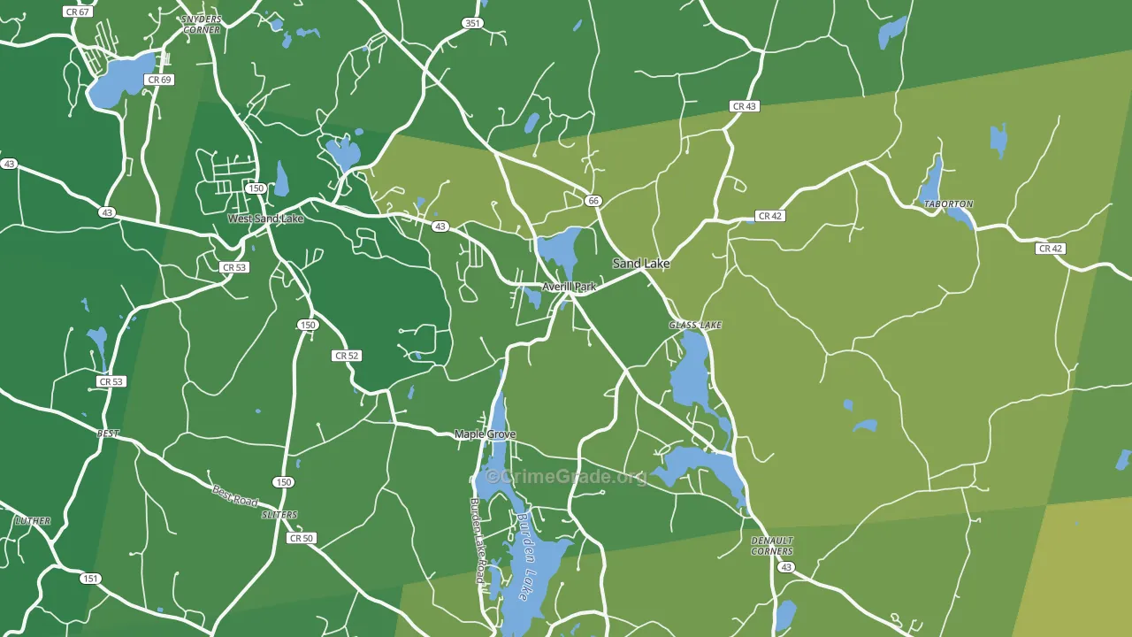 Averill Park, NY Map of Vandalism Rates