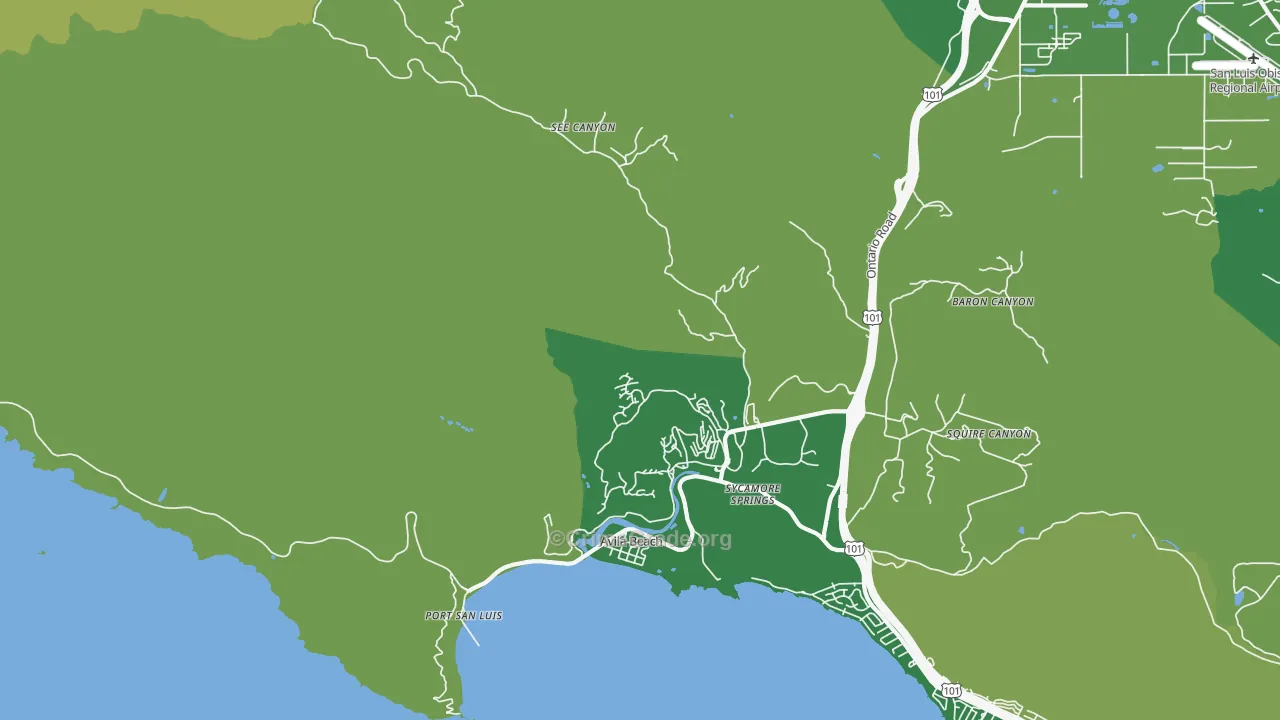 Avila Beach, CA Map of Vandalism Rates