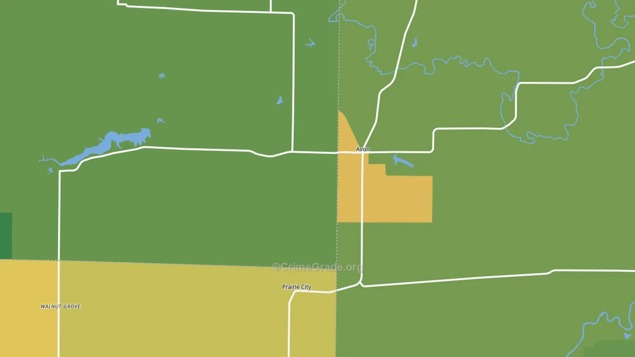 Avon, IL Map of Vandalism Rates