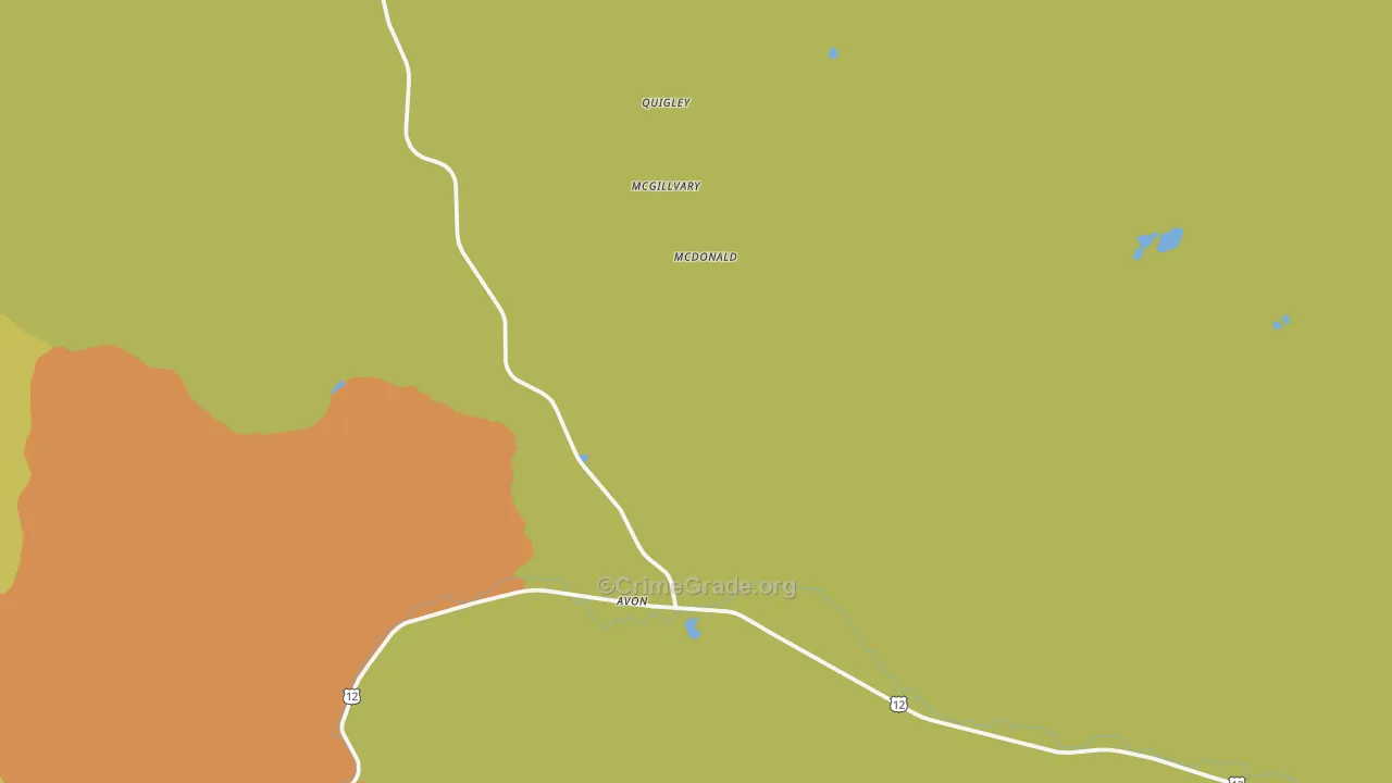 Avon, MT Map of Vandalism Rates