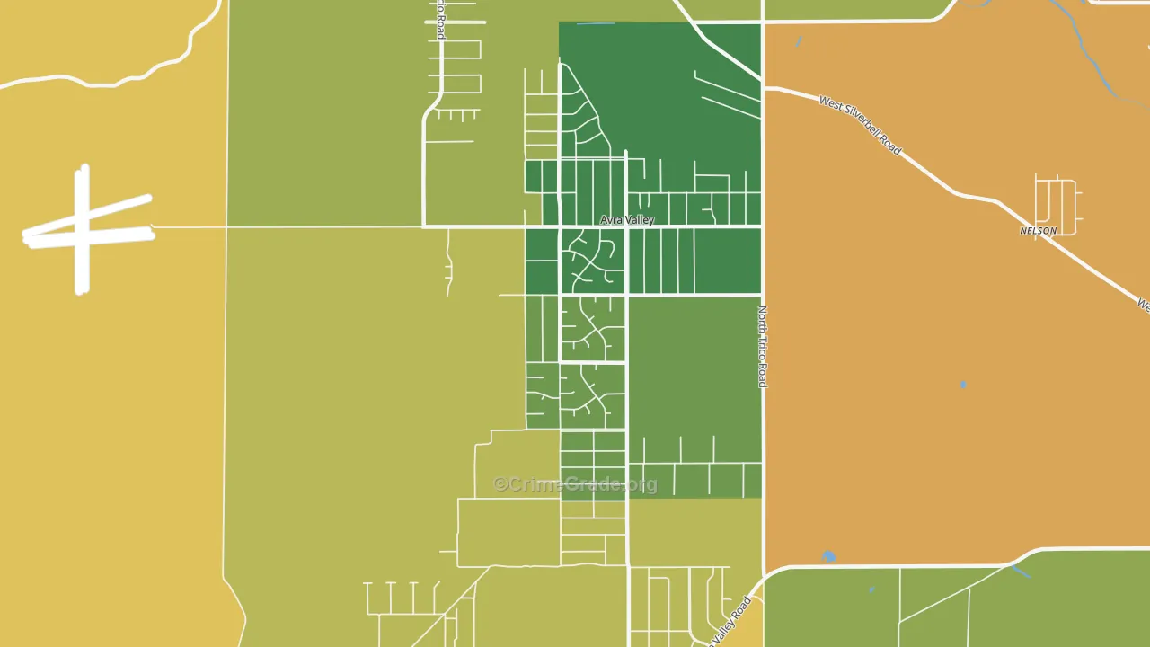 Avra Valley, AZ Map of Vandalism Rates