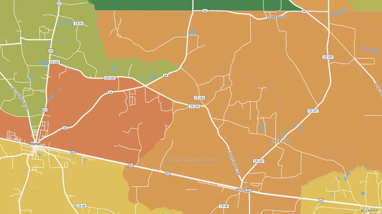 Axson, GA Map of Vandalism Rates
