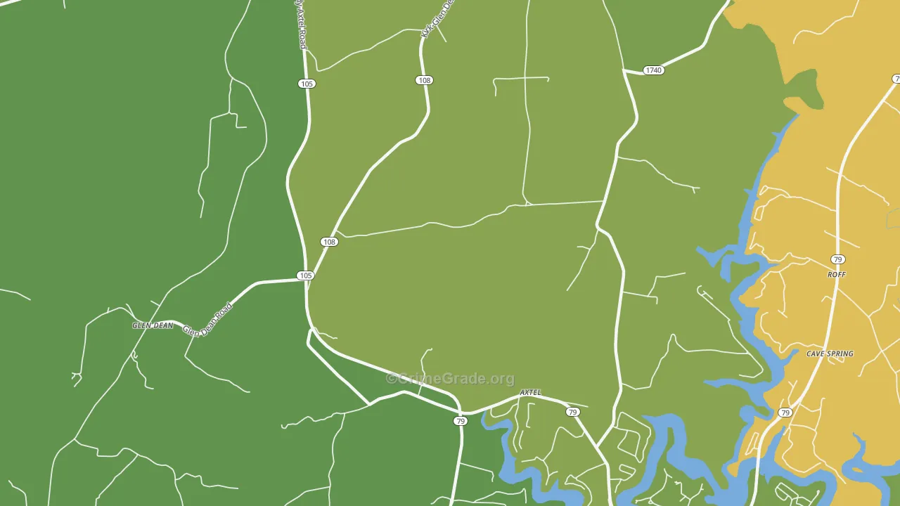 Axtel, KY Map of Vandalism Rates