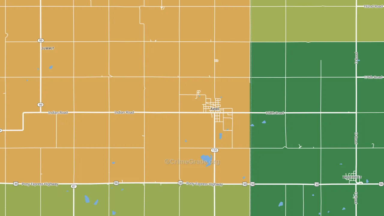 Axtell, KS Map of Vandalism Rates