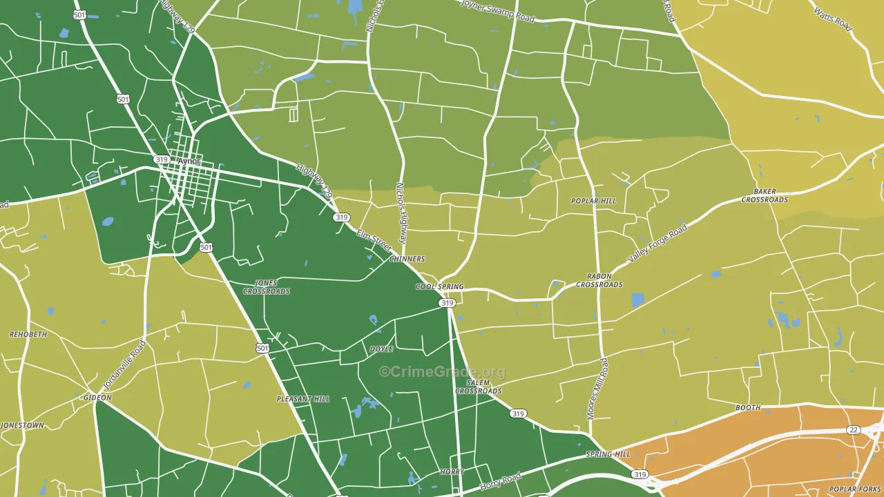 Aynor, SC Map of Vandalism Rates