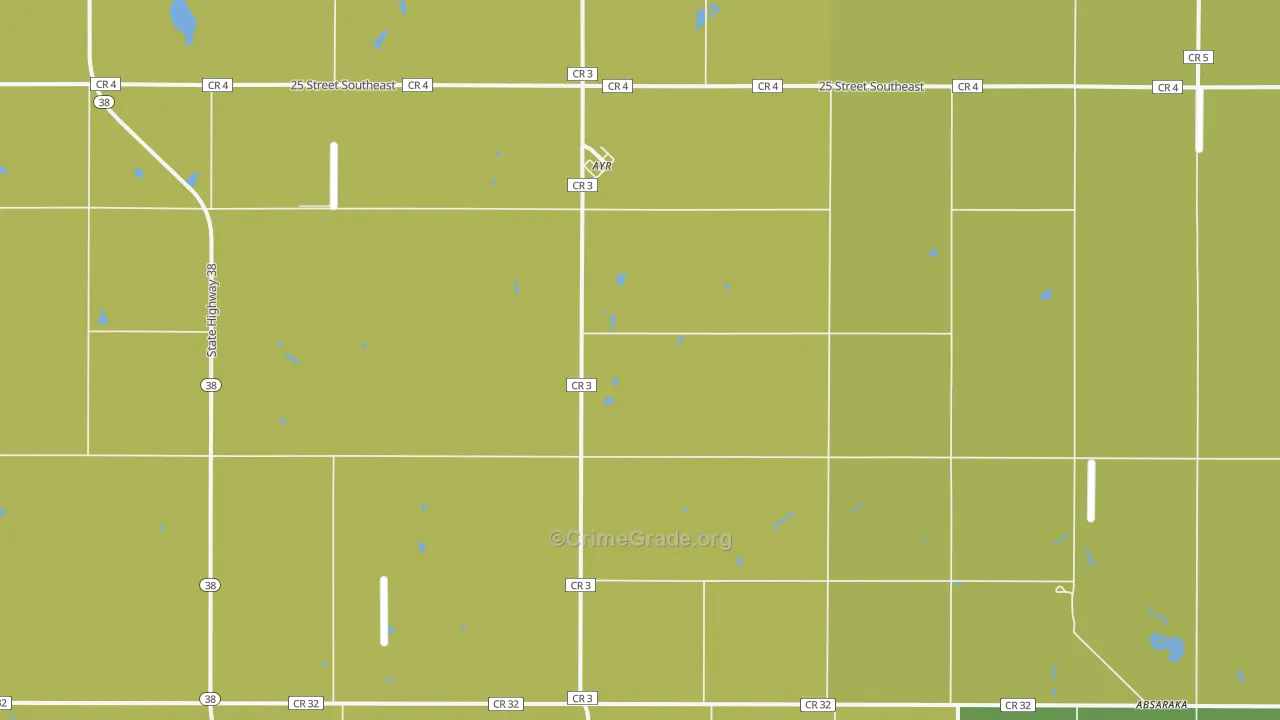 Ayr, ND Map of Vandalism Rates
