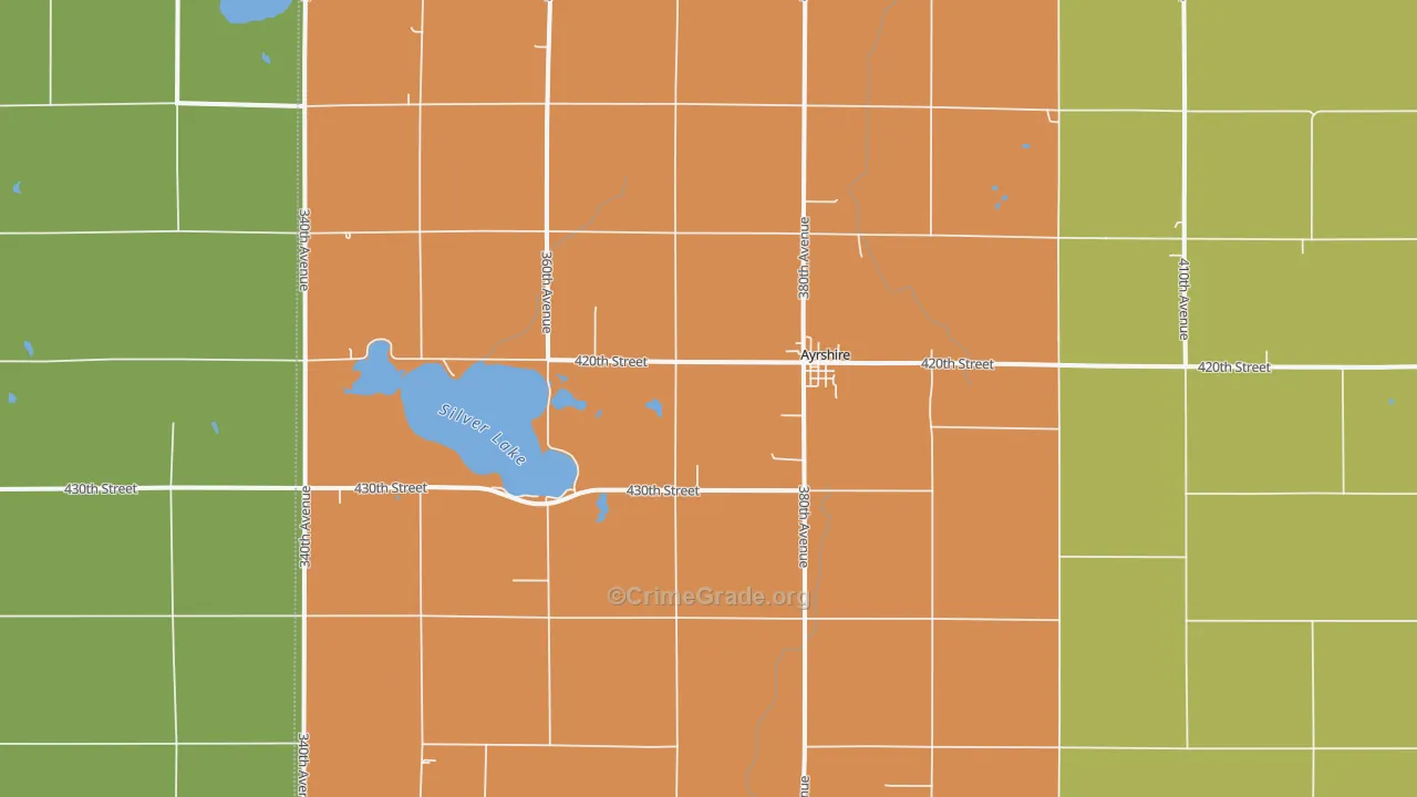 Ayrshire, IA Map of Vandalism Rates