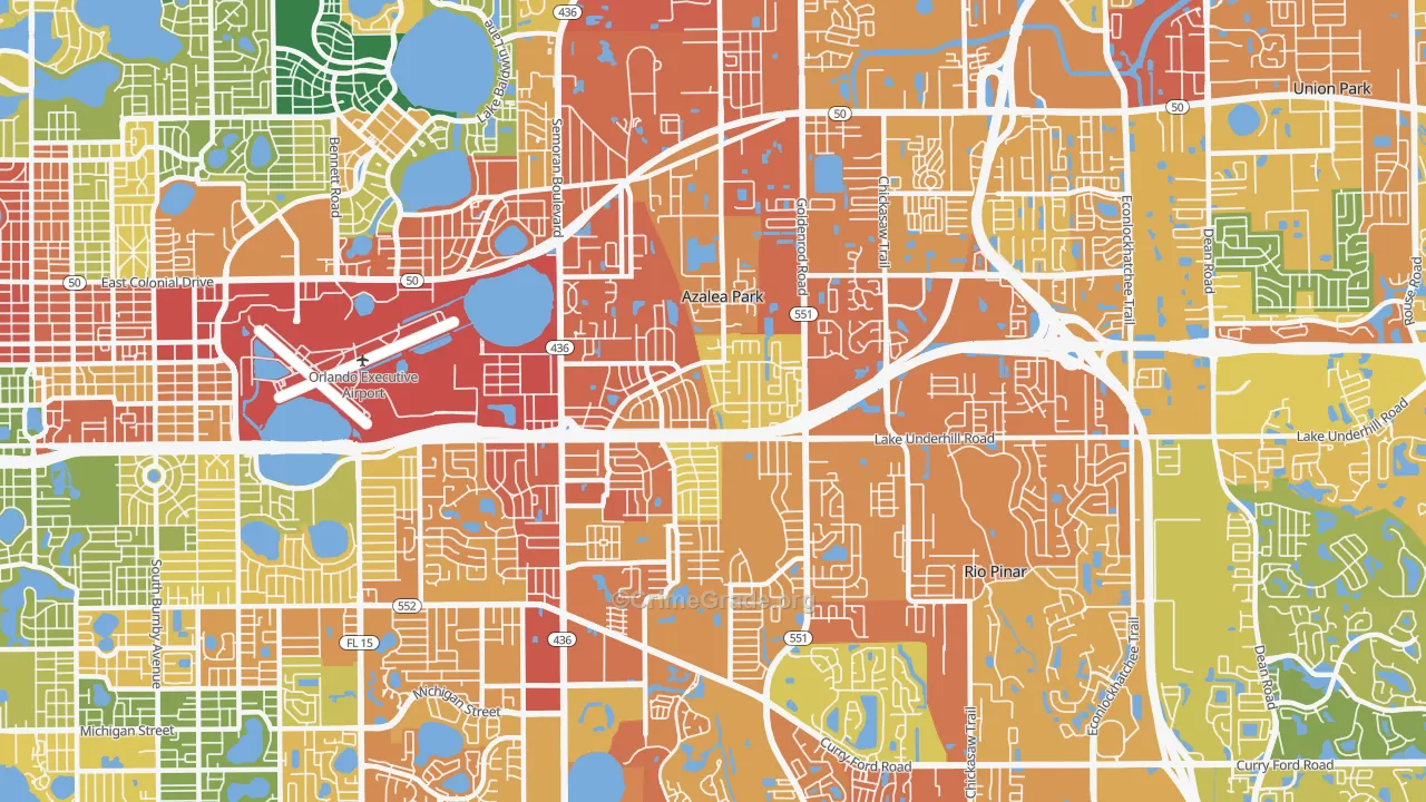 Azalea Park, FL Map of Vandalism Rates
