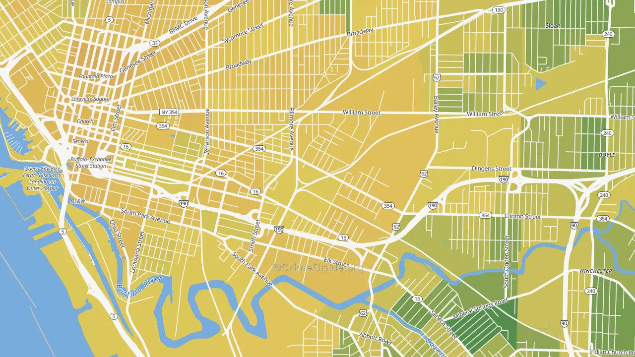 Babcock, Buffalo, NY Map of Vandalism Rates
