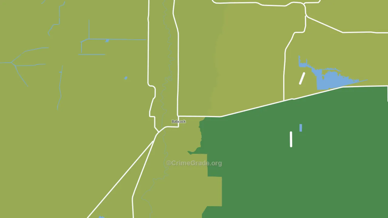 Babcock, WI Map of Vandalism Rates