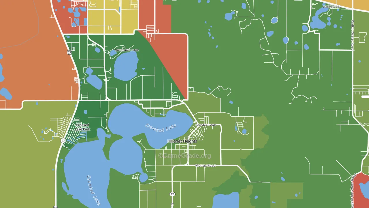 Babson Park, FL Map of Vandalism Rates