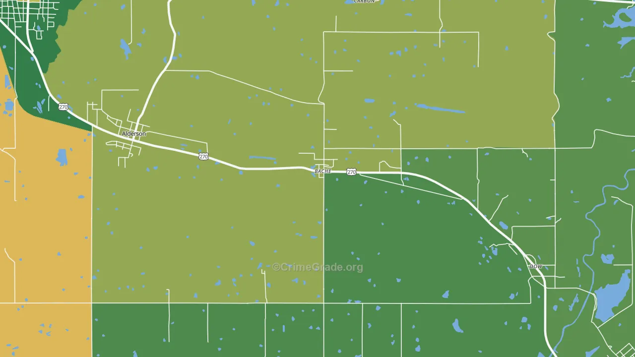 Bache, OK Map of Vandalism Rates