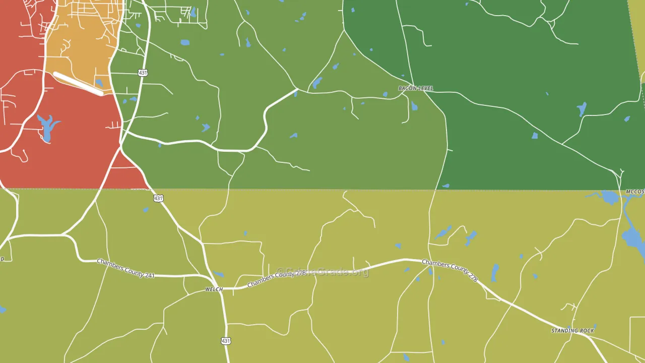 Bacon Level, AL Map of Vandalism Rates