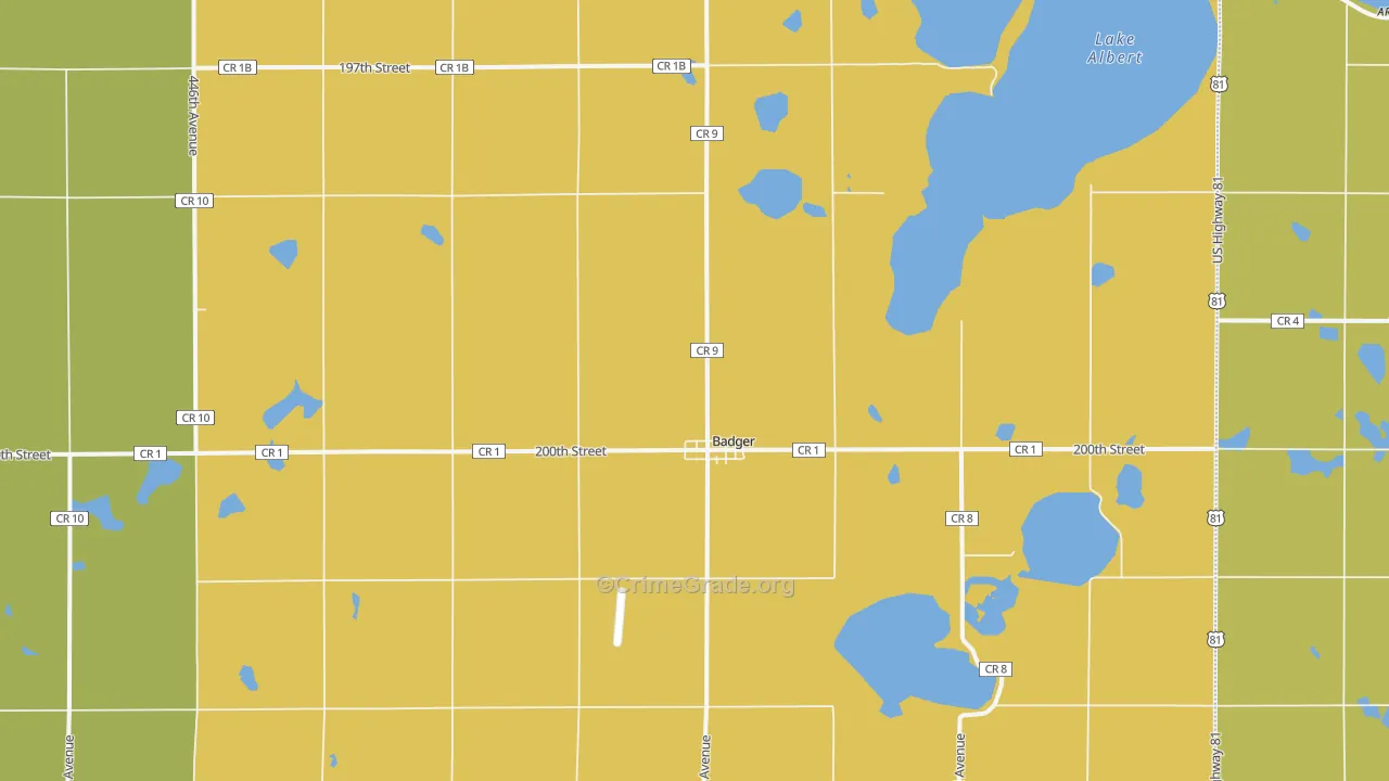 Badger, SD Map of Vandalism Rates