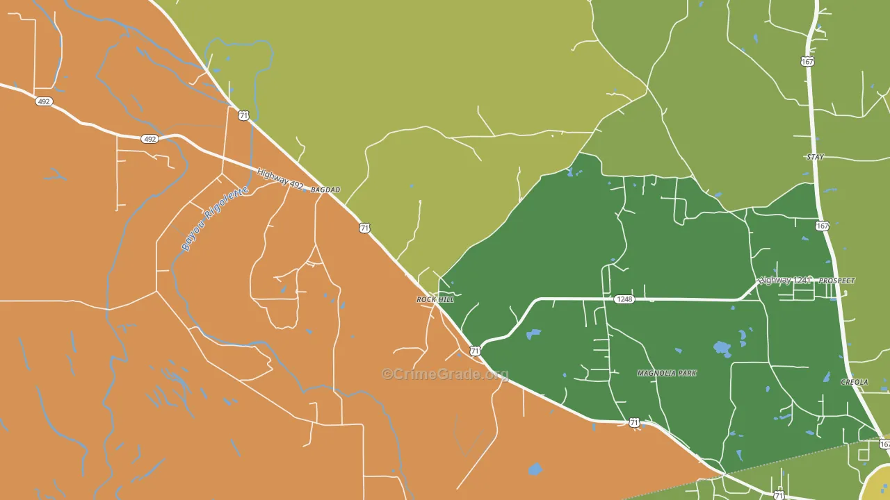 Bagdad, LA Map of Vandalism Rates