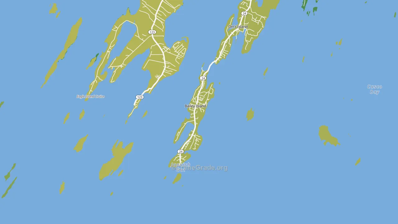 Bailey Island, ME Map of Vandalism Rates