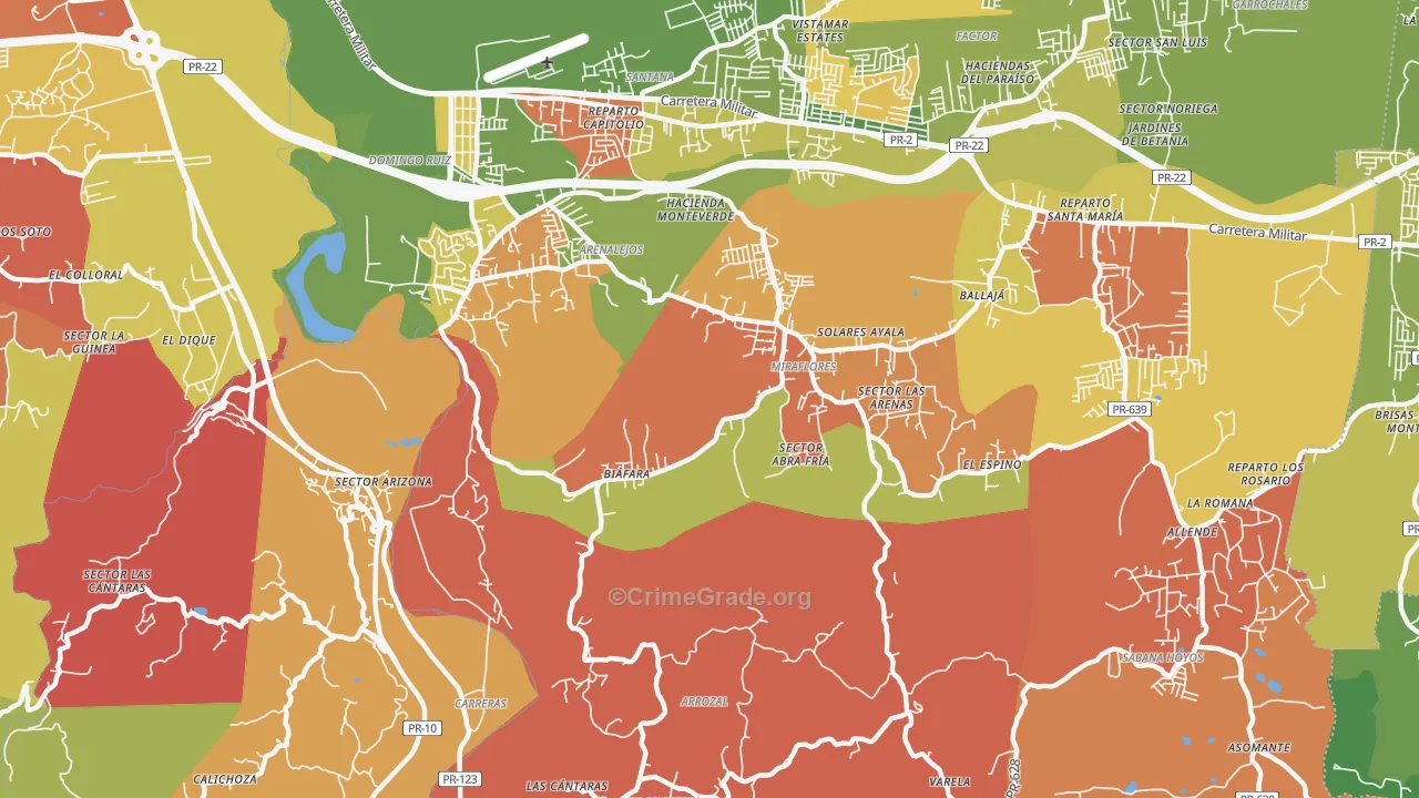 Bajadero, PR Map of Vandalism Rates