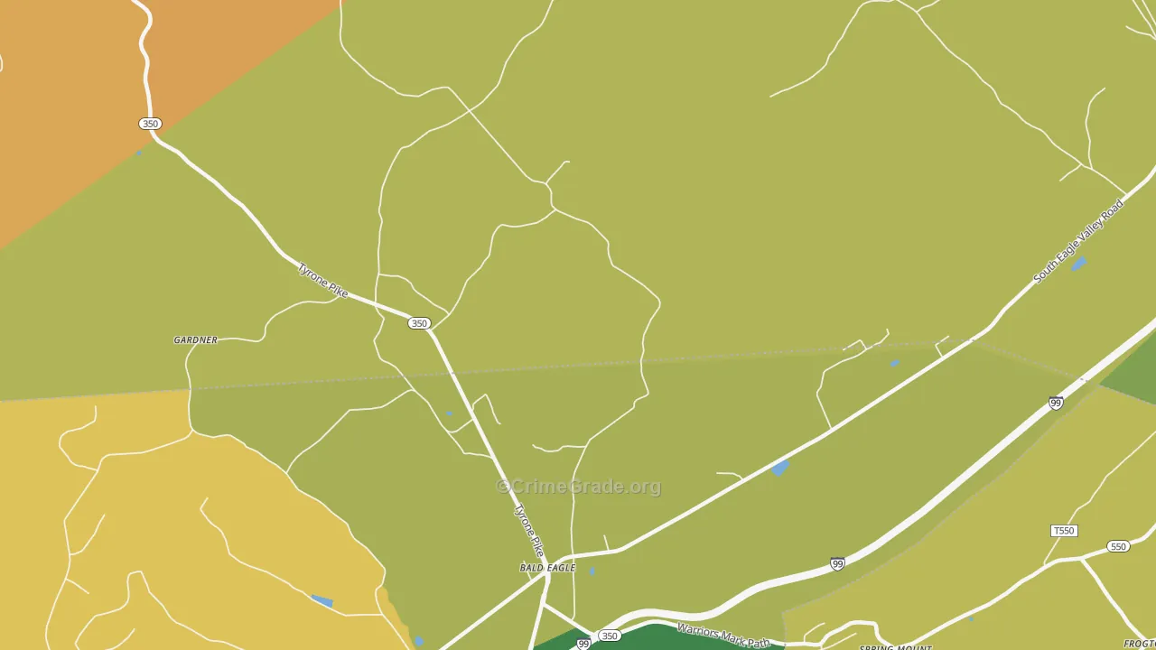 Bald Eagle, PA Map of Vandalism Rates