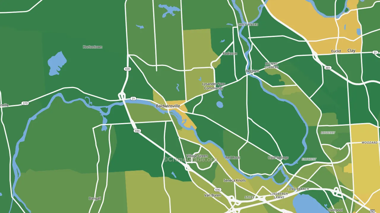 Baldwinsville, NY Map of Vandalism Rates