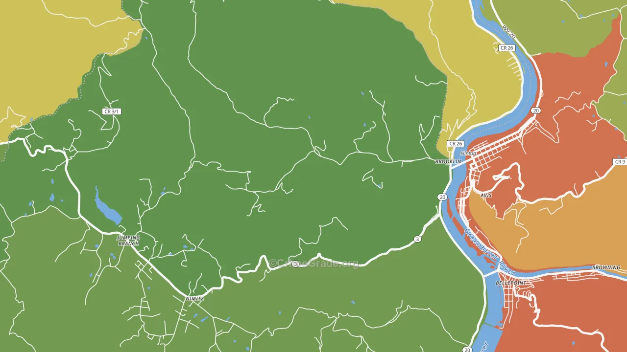 Ballengee, WV Map of Vandalism Rates
