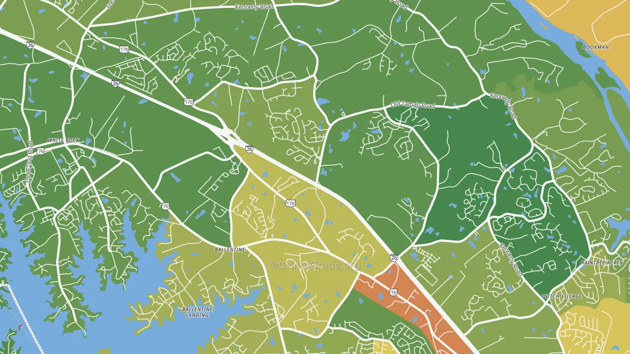 Ballentine, SC Map of Vandalism Rates
