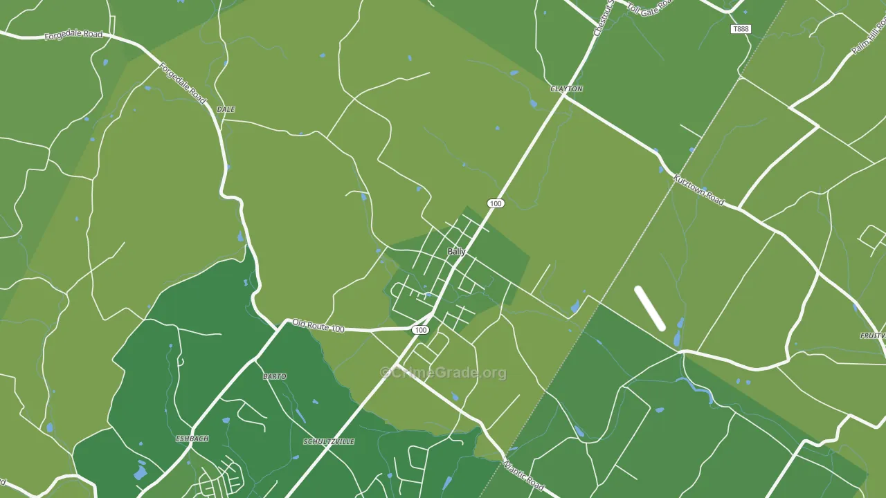 Bally, PA Map of Vandalism Rates