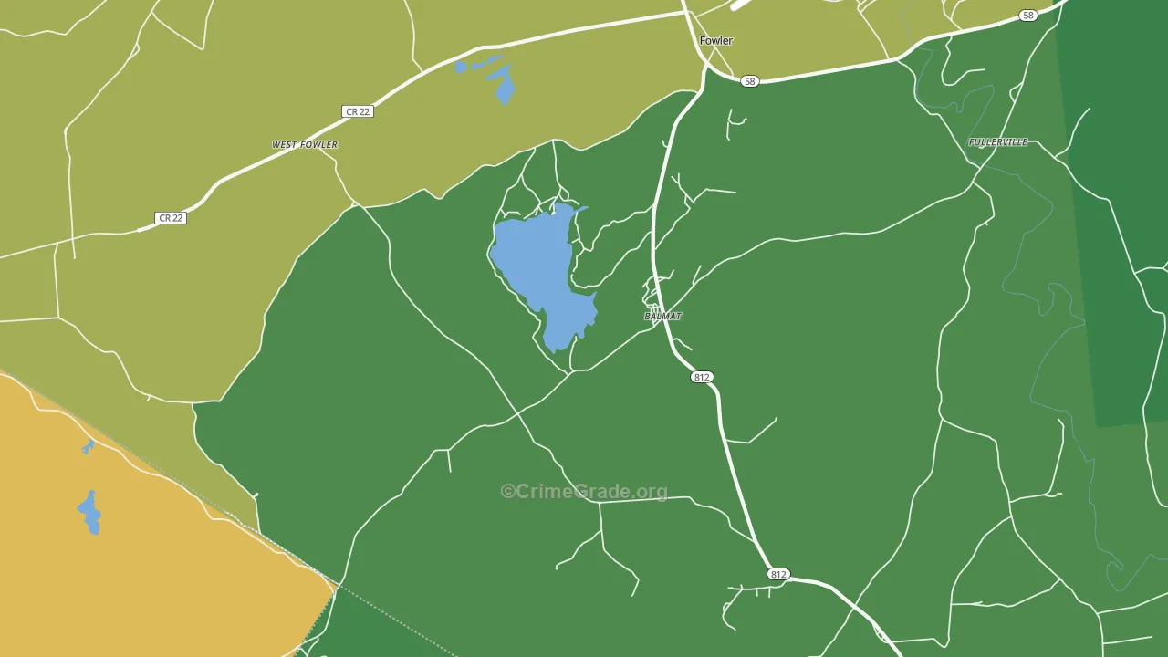 Balmat, NY Map of Vandalism Rates