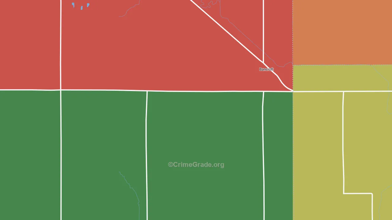 Bancroft, NE Map of Vandalism Rates