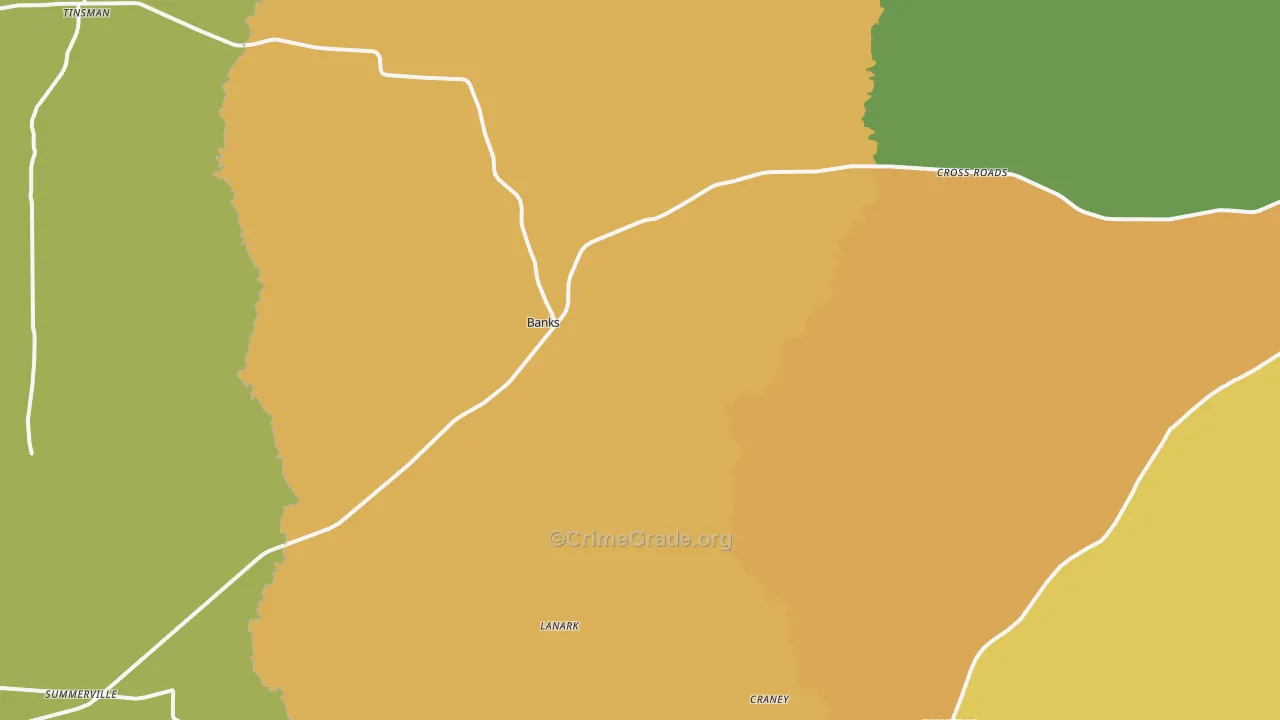 Banks, AR Map of Vandalism Rates