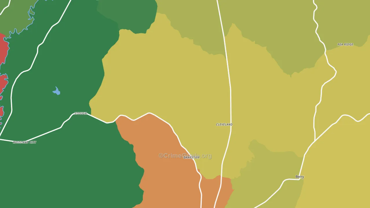 Bankston, AL Map of Vandalism Rates