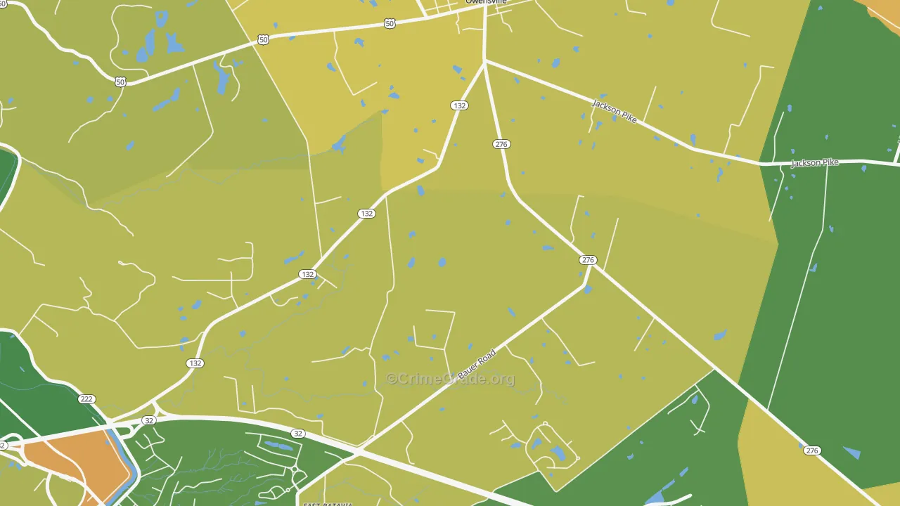 Bantam, OH Map of Vandalism Rates
