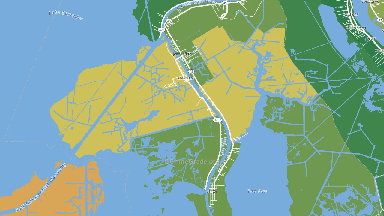 Barataria, LA Map of Vandalism Rates