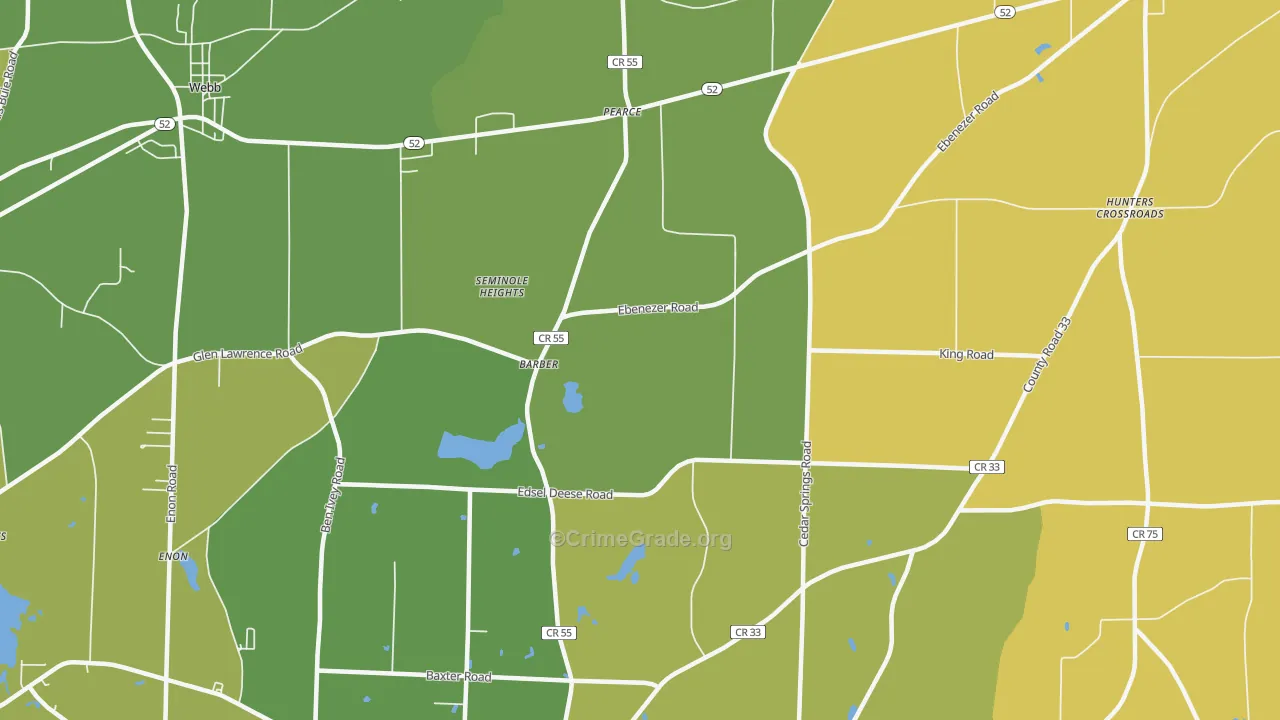 Barber, AL Map of Vandalism Rates